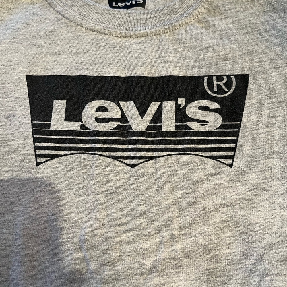 Kids Levi's Light Gray Short Sleeve Crew Neck Tee - Picture 2 of 3